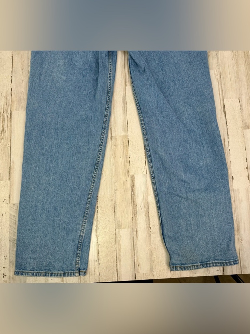 Levis 550 Pants Jeans Men 42x33 Denim Stretch Blue Straight - Picture 12 of 12